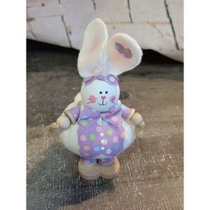 Easter Bunny purple tux polka dot plus home decor figure